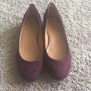 J CREW suede burgundy flats size 8.5 BRAND NEW